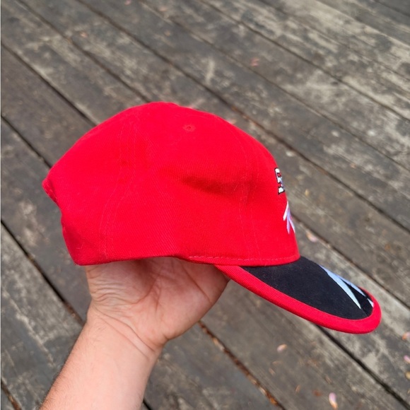 Vintage SNAP ON RACING hat red flag adjustable - Picture 5 of 6